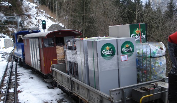 Lauberhorn Ski Races goods transport with Wengernalp Railway